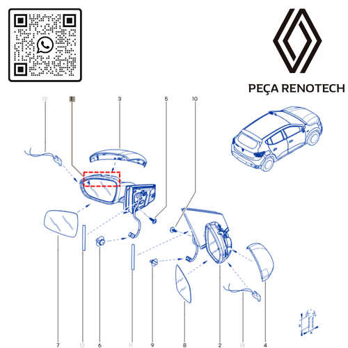 RN 21689R-PI 963021689R PISCA RETROVISOR ESQUERDO KARDIAN - 3